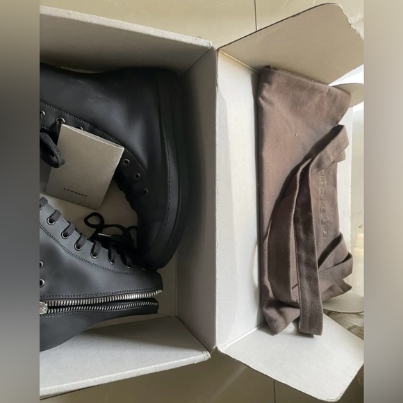 Authentic Rick Owen’s DRKSHDW Twill High Sneaker (Alta Gomma) - Picture 2 of 9